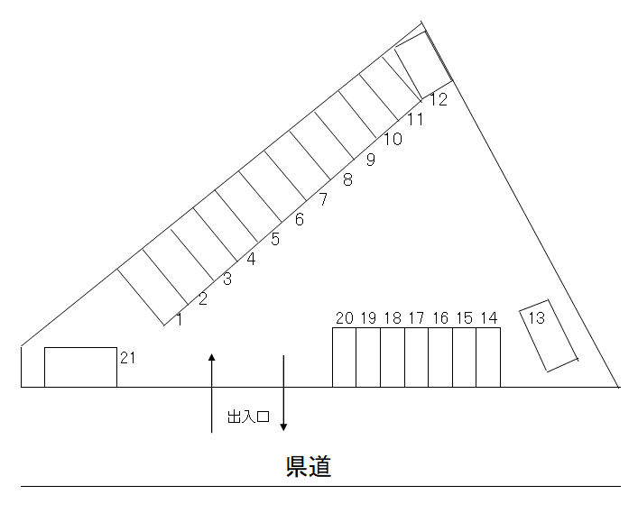 尾ノ上4丁目西冨駐車場の駐車配置図