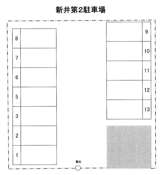 新井第2駐車場の駐車配置図