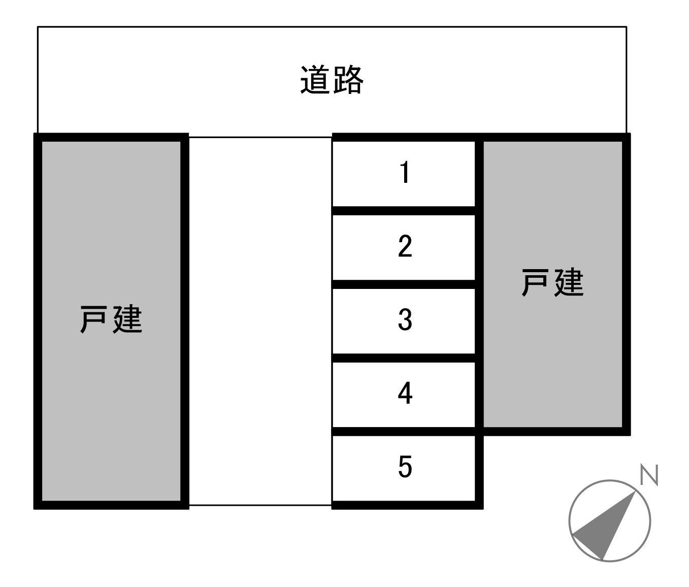 長町駐車場の駐車配置図