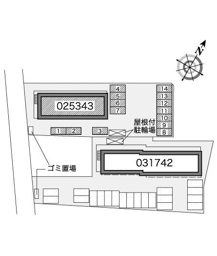 スプリング ヒル(25343)の駐車配置図