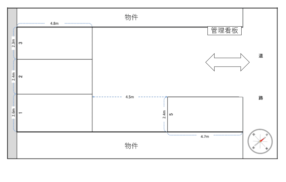 阿部駐車場の駐車配置図