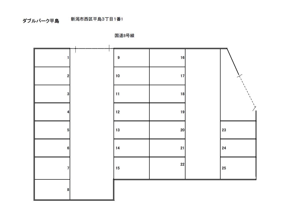ダブルパーク平島の駐車配置図