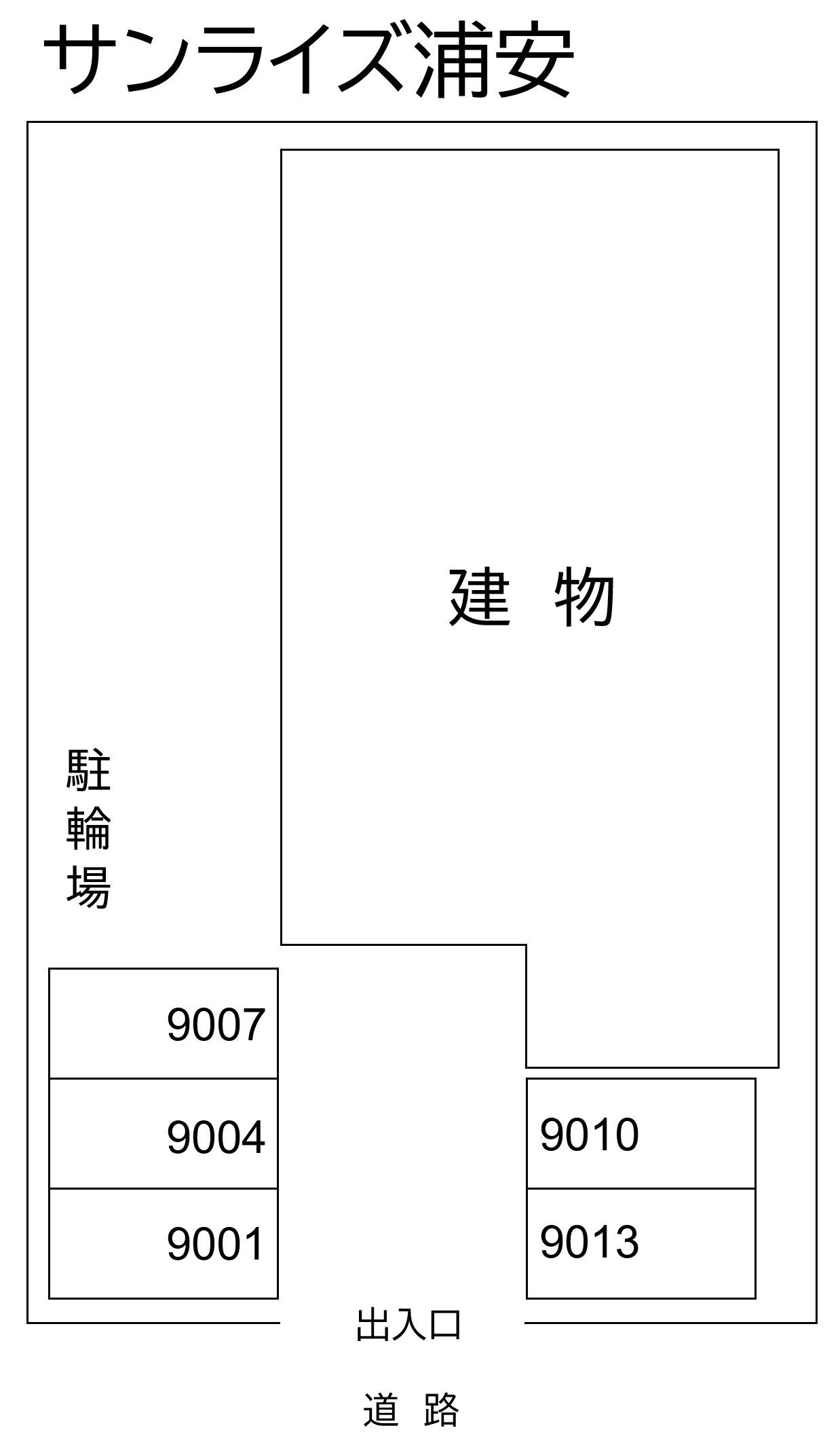 サンライズ浦安の駐車配置図