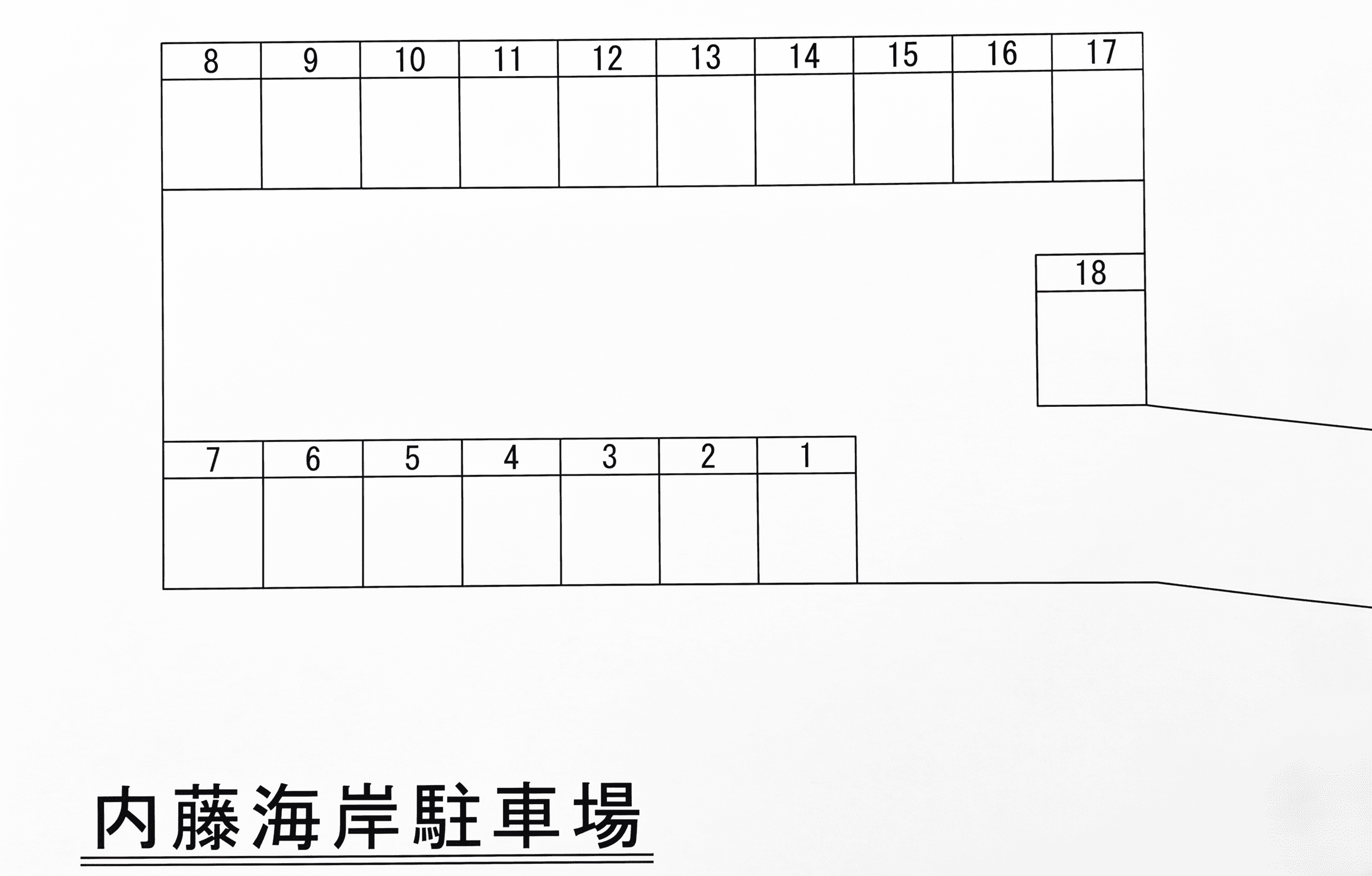 内藤海岸駐車場の駐車配置図