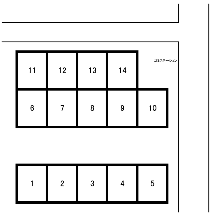 榎本パーキングの駐車配置図