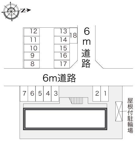 ディオネ(13741) 敷地外駐車場の駐車配置図
