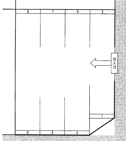 老司5丁目月極駐車場の駐車配置図