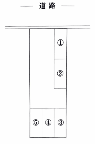 ムラカミガレージの駐車配置図