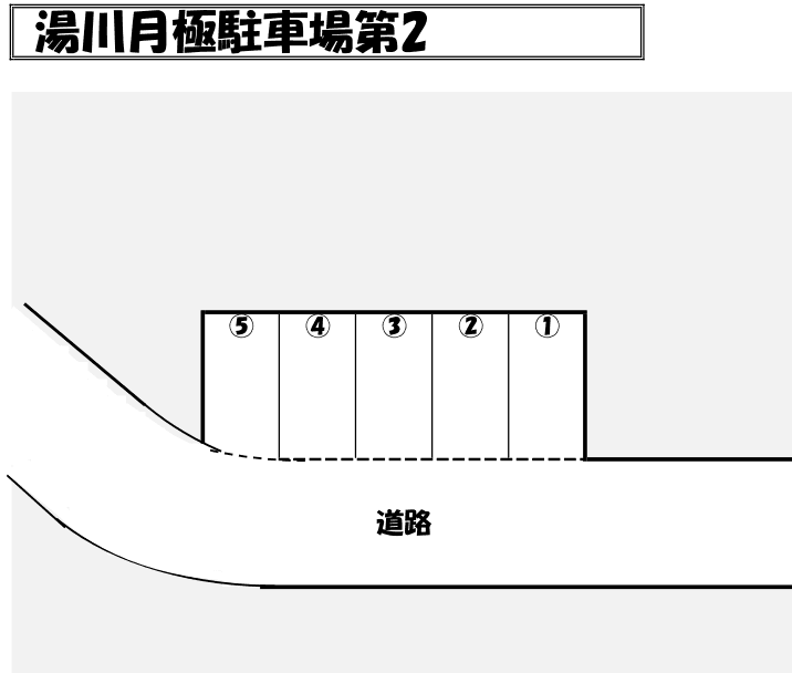 湯川月極駐車場第2の駐車配置図