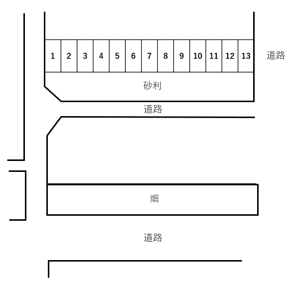 CD334 やちよ駐車場Ⅱの駐車配置図