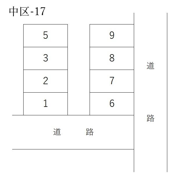 中区-17の駐車配置図