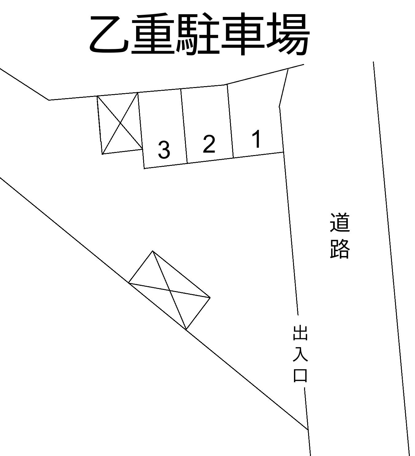 乙重駐車場の駐車配置図