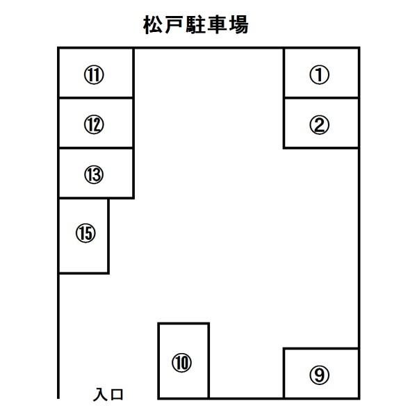 松戸駐車場の駐車配置図