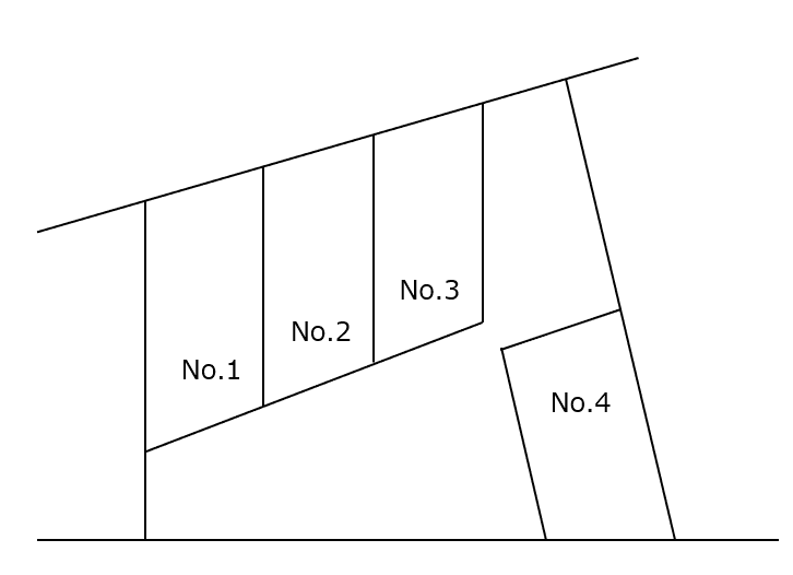 松源月極駐車場の駐車配置図