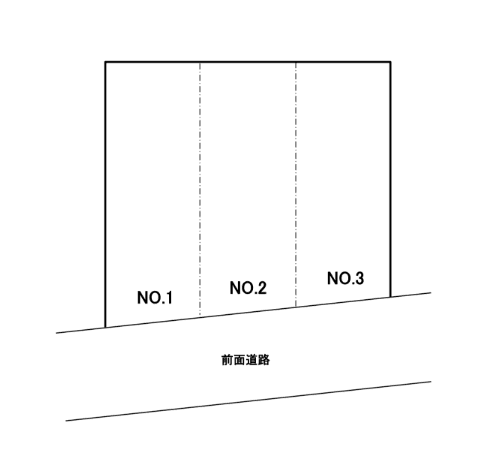 港三丁目月極駐車場の駐車配置図