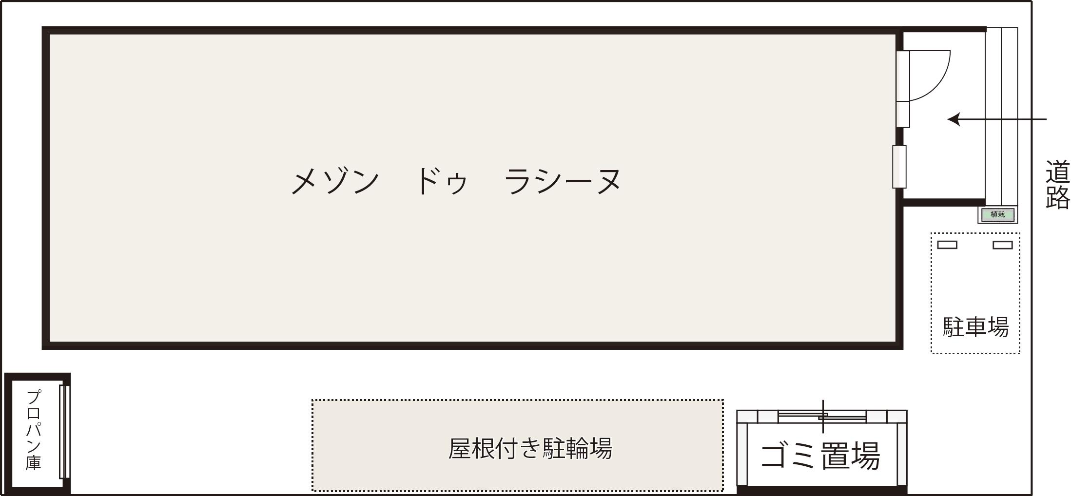 メゾン ドゥ ラシーヌの駐車配置図