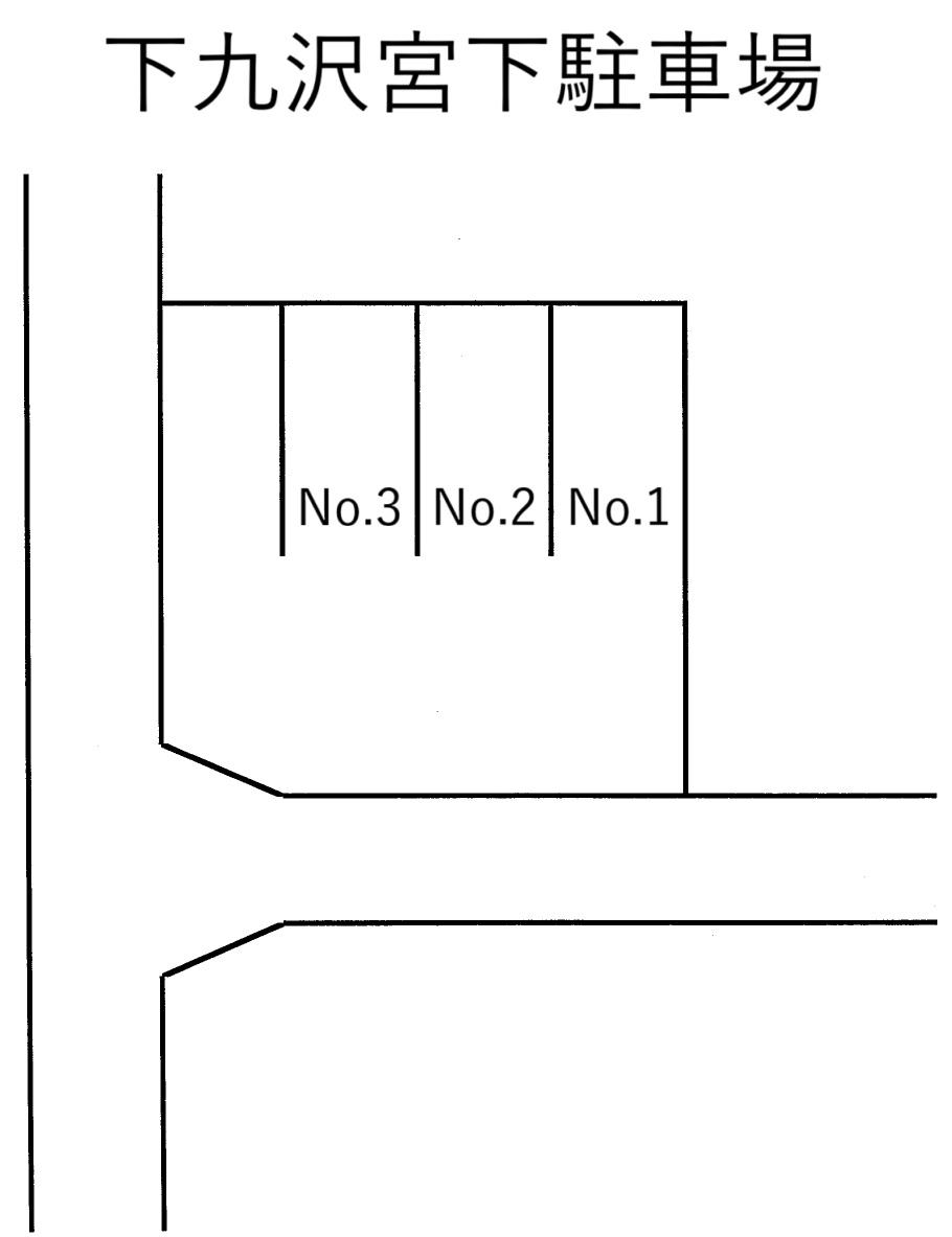 下九沢宮下駐車場の駐車配置図