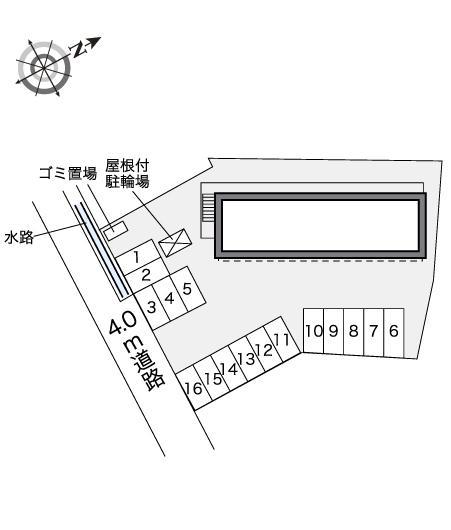 プロスペリテB(41464)の駐車配置図