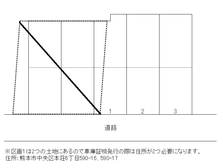 曙駐車場の駐車配置図