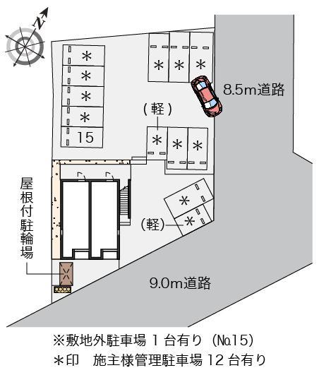 ハピネス(52593) 敷地外駐車場の駐車配置図
