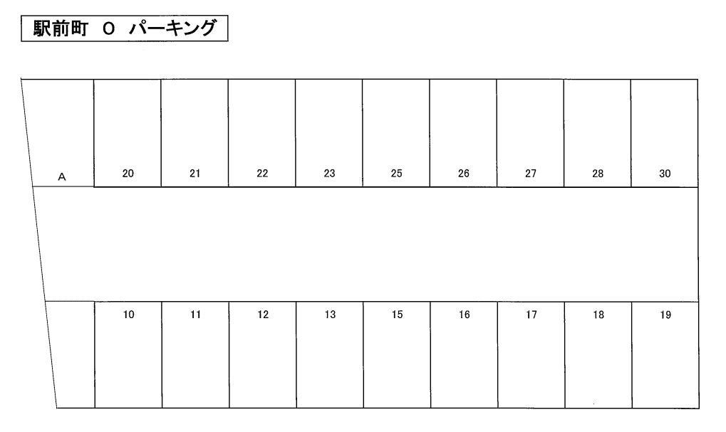 駅前町 O パーキングの駐車配置図