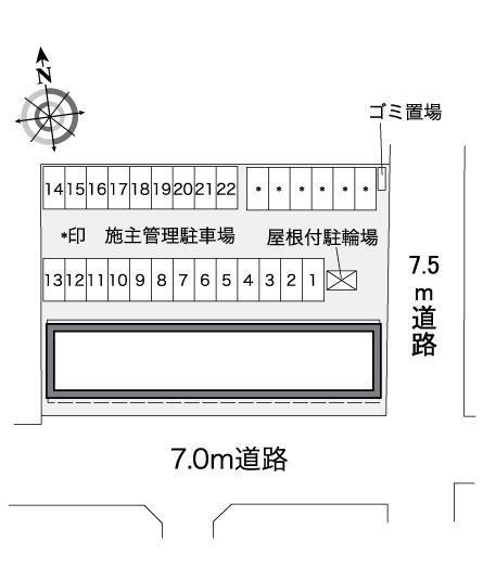 フェニックス(39654) 敷地外駐車場の駐車配置図