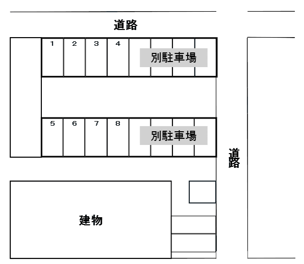 ヴィラサンテーヌ駐車場の駐車配置図