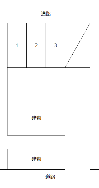 田の上2丁目駐車場の駐車配置図