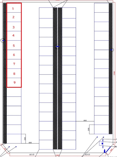 浜野駅前第4の駐車配置図