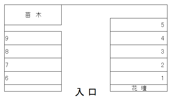 榎町パーキングの駐車配置図