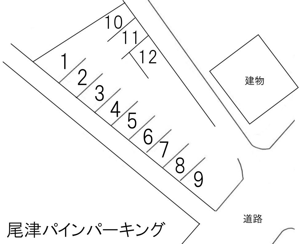 尾津パインパーキングの駐車配置図