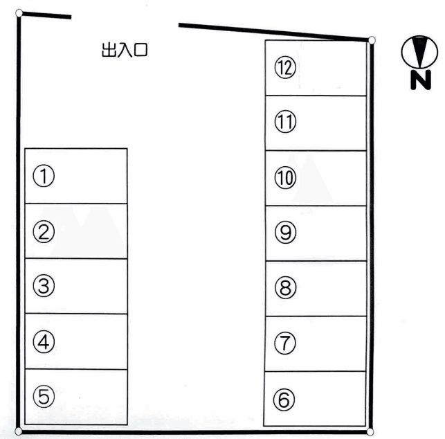大字二丁目駐車場(真壁)の駐車配置図