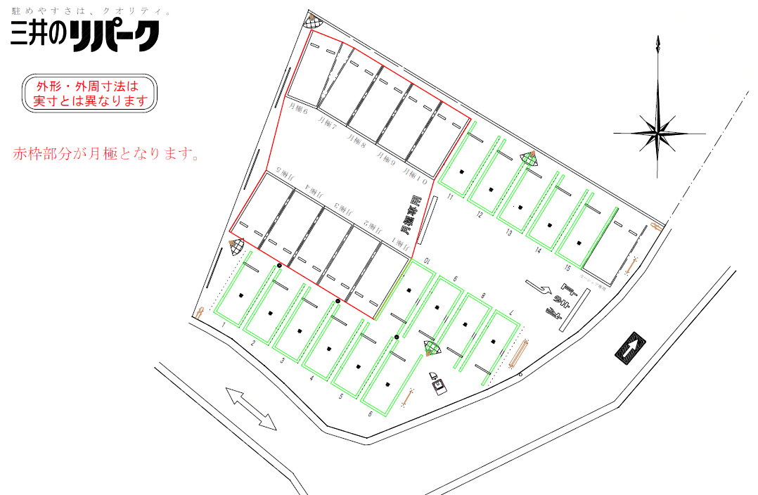 千葉駅西口第2の駐車配置図
