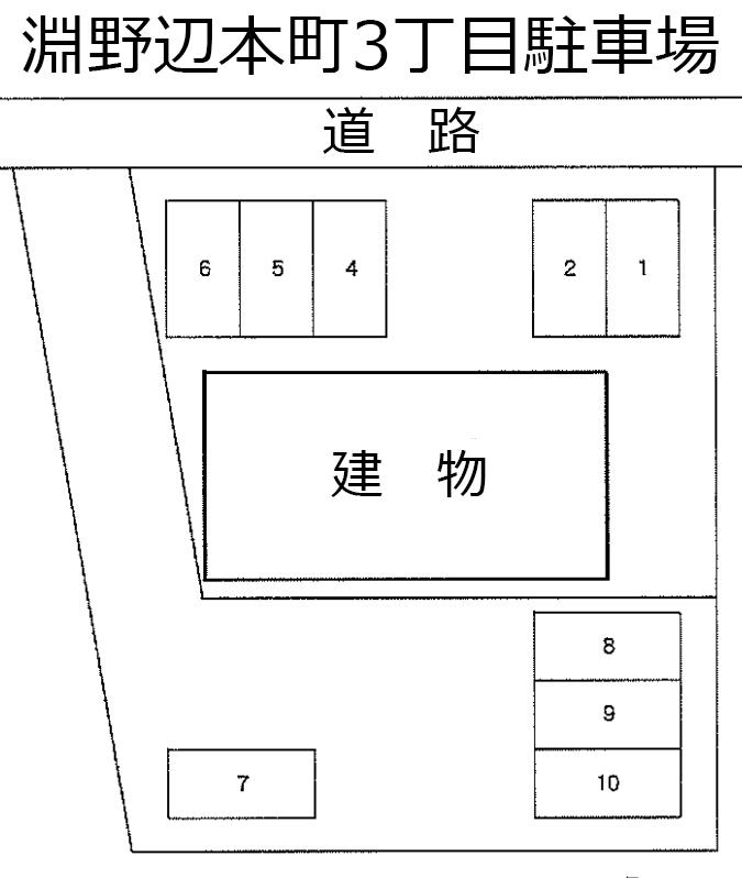 淵野辺本町3丁目駐車場の駐車配置図