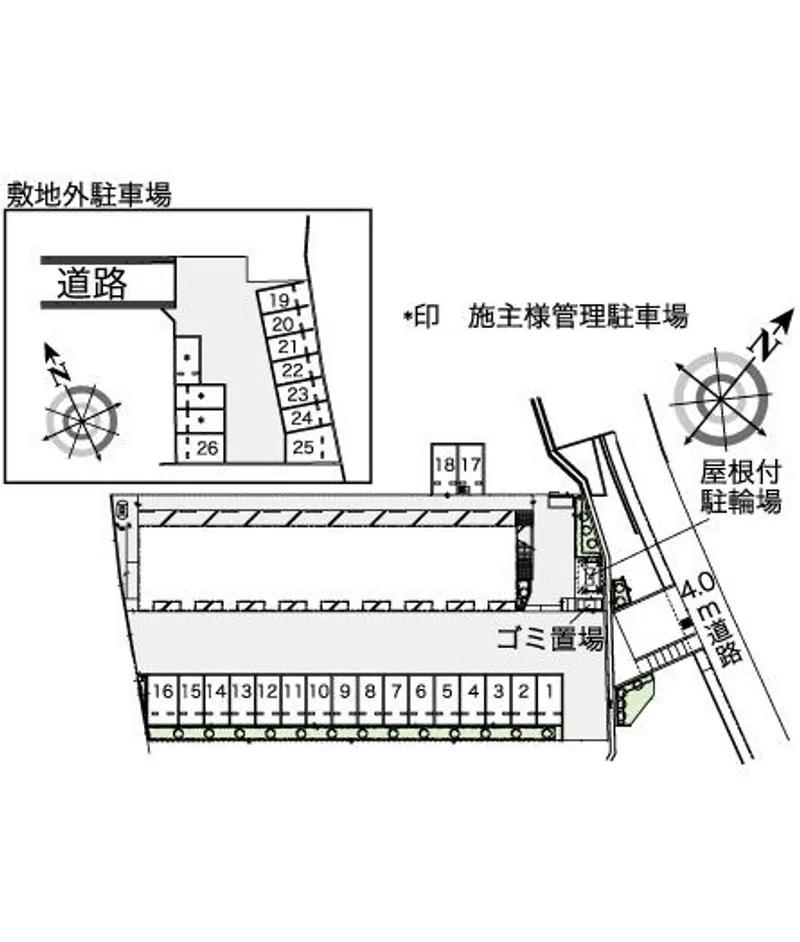 チアーズ(39879) 敷地外駐車場の駐車配置図