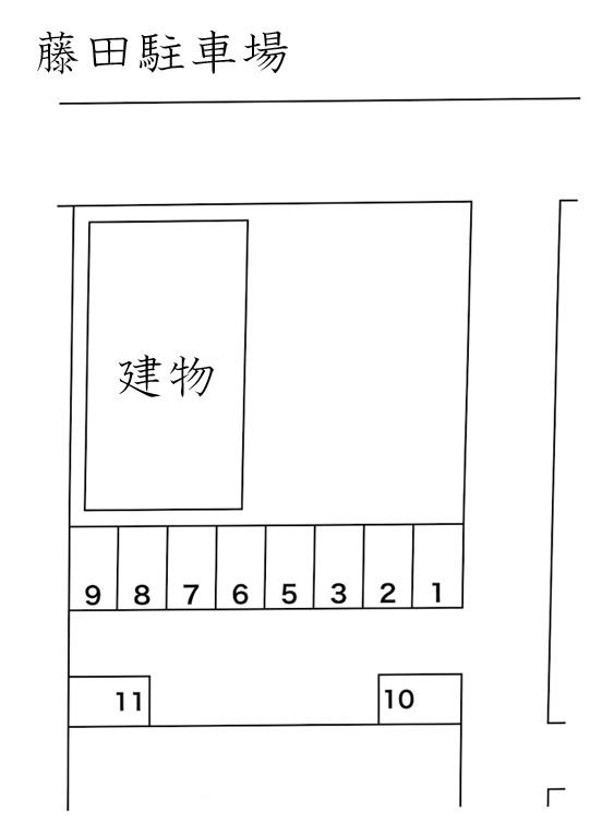 藤田駐車場の駐車配置図