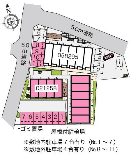 エスペランサ(21258) 敷地外駐車場の駐車配置図