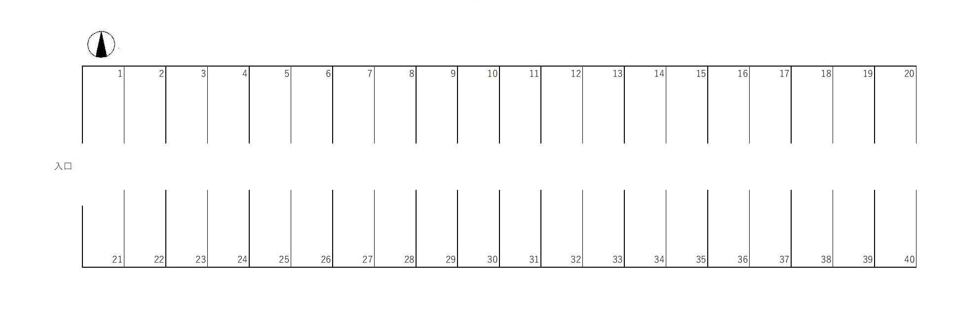 サカイ上萱津北ノ川駐車場の駐車配置図