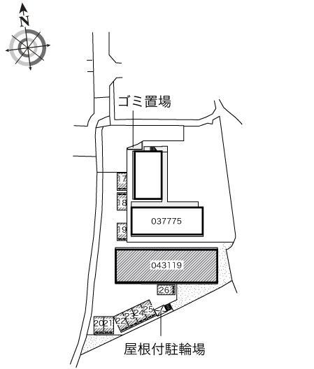 梅の里Ⅱ(43119)の駐車配置図