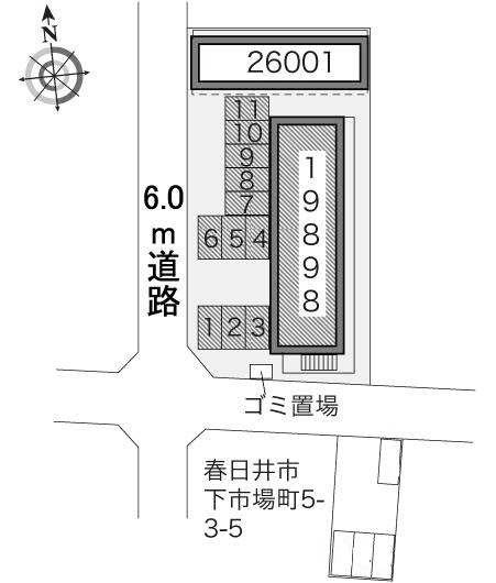 良(19898)の駐車配置図