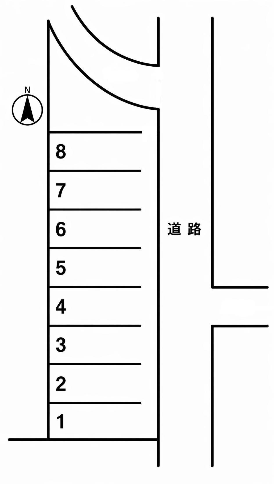 谷川瀬2丁目駐車場の駐車配置図