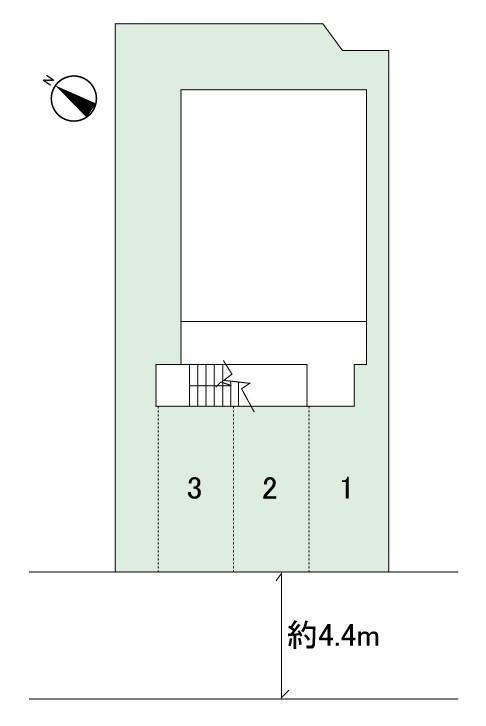 スターハイツ壱番館駐車場の駐車配置図