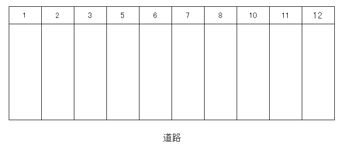 なかよし駐車場の駐車配置図