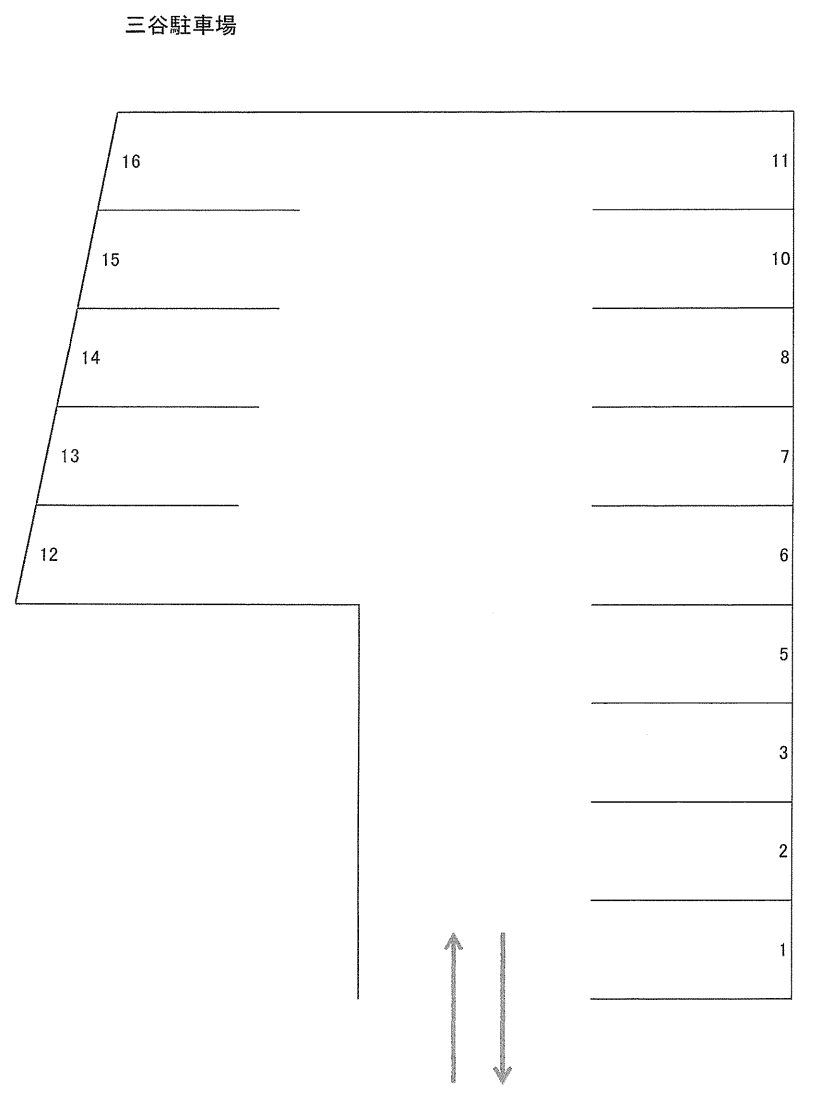 三谷駐車場の駐車配置図