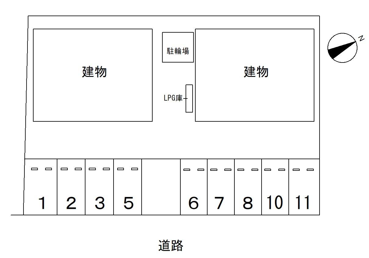 83214DUPLEX MIZUNOⅡAの駐車配置図