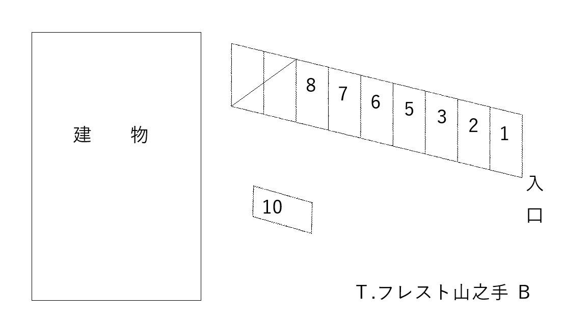 T.フレスト山之手 Bの駐車配置図