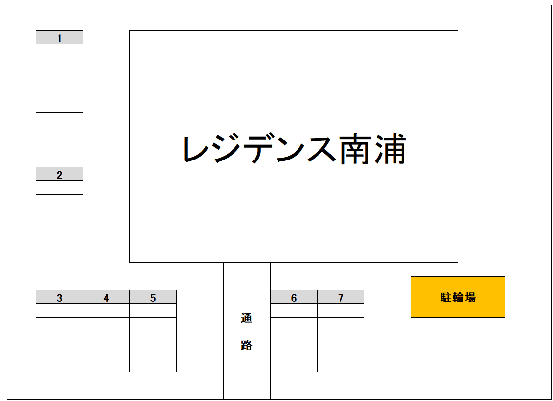 レジデンス南浦の駐車配置図