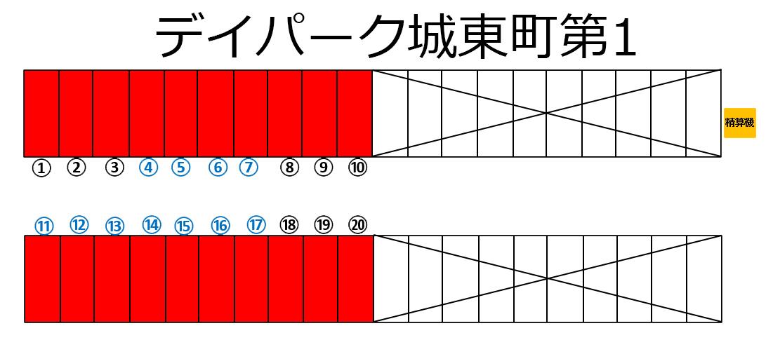 デイパーク城東町第1の駐車配置図