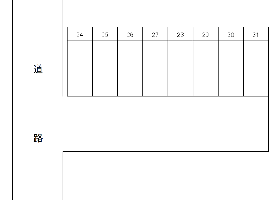 鹿沢小田月極駐車場の駐車配置図