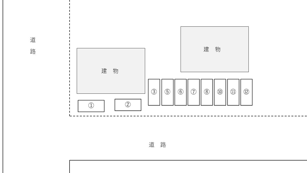 シャンブル横須賀駐車場の駐車配置図